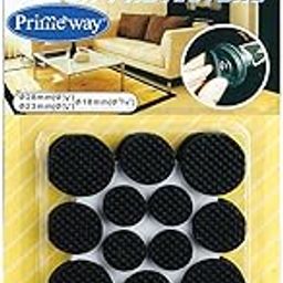 Primeway® EVA-Veins Round Floor Protector | 5mm Thickness | Self Adhesive | Non Skid Pads | Noise Insulation | Furniture Sliders | Dia 18mm | 23mm | 28mm | Black | 24 Pcs Set-picture-19