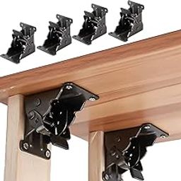Vietnam Folding Shelf Bracket Lock Table Leg Folding Brackets Self Lock Extension Collapsible Holder Hinge Hardware for Bed Leg Wall Shelf Saving Space Support (Pack of 2 PCs,Multicolor)-18