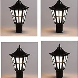 Areezo Gate Light for Home gate Waterproof Outdoor Light New Modern Design Single Gate Decorative Exterior Fixture/Pillars Poles Garden Lamp (Pack of 4)-picture-23