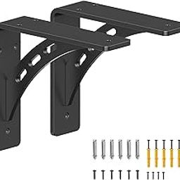 FIRMETAL Heavy Duty Shelf Brackets, Max Load 1100 Lbs, Premium Alloy Metal Mantel Brackets (Set of 2) - Countertop Support Brackets (6 inch x 5 inch), HEAVY-DUTY 9INCH-image-26