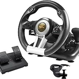 PXN V3II Simulate Racing Game Steering Wheel with Pedal, 180 Degree Steering Wheel, Compatible with Windows PC, PS3, PS4, Xbox One X|S, for Switch - Black-image-56