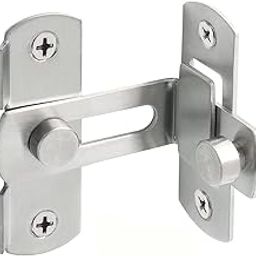 AIDROM MART Door Lock Hardware, Stainless Steel Gate Latches Bar Flip Latch Safety Door Bolt Lock, Sliding Door Barn Latch Lock Suitable for Garden, Bathroom, Outdoor, Garage, Window, Coop.-12