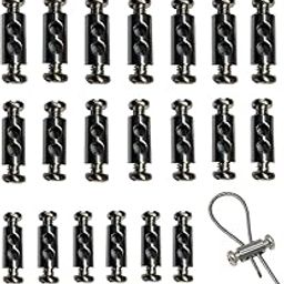 andefu 20pcs New Upgrade Steel Wire Rope Cable clamp/Double Hole Stainless Steel (3.0mm Line Hole)-image-57