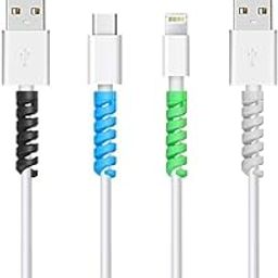 Spiral Cable Protector for iPhone and USB Cables, Multi-Colour Pack-image-23