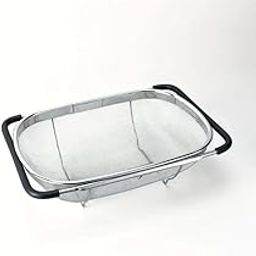 Adjustable Steel Sink Drain Basket Multipurpose Storage Set - Transparent Stainless Steel Adjustable Sink Basket, Draining Rack & Vegetable Washer, Food-Safe Kitchen Gadget-image-52