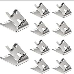 Supvox® Stainless Steel Shelf Clip for Refrigerator,Replacement Shelf Square Buckles Clips (10)-Silver-image-50