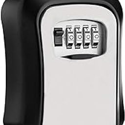 Key Storage Box with Number Lock | Metal Outdoor Wall Mounted Key Safe Box with Code Combination Password Security Locker for House, Car, Garaje (Grey)-12