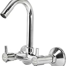 Tapglow Turbo Sink Mixer Brass Tap with Hot & Cold Water Faucet Mixer Mixer Faucet (Wall Mount Installation Type)-image-60