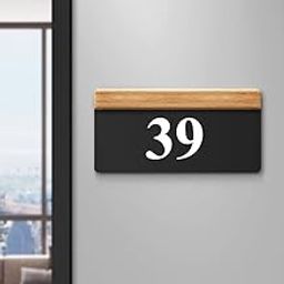 House Number Plate - 39 Hotel, Hospital, Lodge,Apartment,Door No,Laser cut acrylic fixed with white color water proofing PVC sticker|Easy installation type double sided tape fixed on backside-image-90