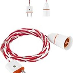 Hi-Plasst Flexible Extension Cord with 2 Pin Plug & B22 Bulb Holder | 4 Yard (3.7mtr) 2 Core Wire, Lighting Wire for LED, CFL, Inverter Bulbs for Home, Kitchen, Outdoor Parties, Diwali, Christmas-image-106