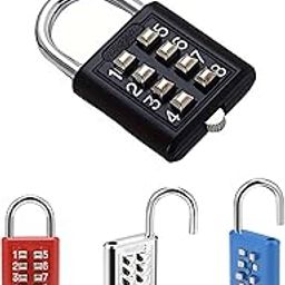Prostuff.in® 8 Digit Push-Button Combination Number Code Padlock | for Door/Bag/Locker/Helmet/Gym | Resettable Combination Lock/Office/Store | Secure Travel Code Lock Multicolor 1 Pcs-image-65