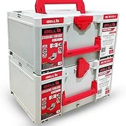 iBELL TB215-1 Large Size Stackable Tool Storage Box - Durable PC+ABS, 50kg Load Capacity, 39x30x21.5cm (Pack of 2)-11