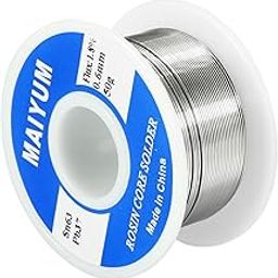MAIYUM 63-37 Tin Lead Rosin Core Solder Wire for Electrical Soldering (0.6mm 50g)-17