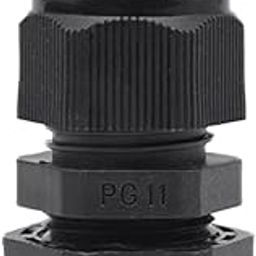 PG11 Durable Waterproof Black Nylon Cable Connector Gland - 100 PCS-image-27