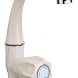 Glossy PVC Swan Neck Tap for Kitchen/Bathroom Wash Basins/faucets (Big Neck, White)-image-11
