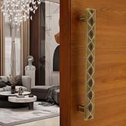 LAPO Pyramid 14 Inch Main Door Handle Wooden & Glass Door Handle | Pull Handles for All The Doors of House | Office | Hotel (Hole to Hole Size 300 mm-Pack of 1) Antique Finish | 3 Years Warranty-image-32