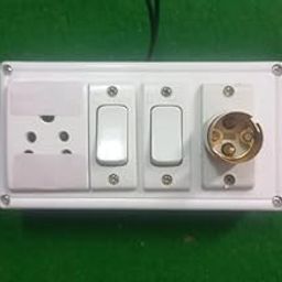 Electrical heavy duty Switch Board with 2 Switches, 1 Socket and 1 Bulb Holder for b2b bulbs with 3 pin top for your home and office daily needs, more than 1.5 METER 3 CORE CABLE-image-49