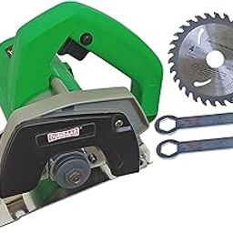 Inditrust Dumdaar (DM) New Flat Wood/Marble cutting machine 1300W with 1pc Wood Cutting blade set Handheld Tile Cutter 110mm (GREEN)-18