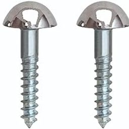 Smart Shophar Steel and Brass Mirror Screw 1 Inches Nickel Silver, Pack of 100 pcs/Versatile Hardware/Secure Fastening/Durable and Long-lasting/Nickel-plated-50