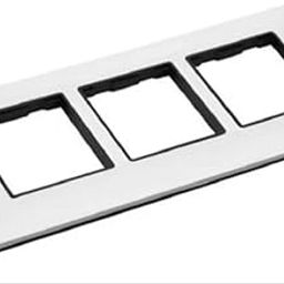 SEER 6 Module Switch Board Cover Plate, White Chrome Finish, Polycarbonate Frame (6 module plate white)-image-13