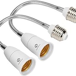 E27 Flexible Edison Bulb Socket Adapter Adjustable for Home Light Fixtures / LED Grow Light Holder etc (30cm)-24