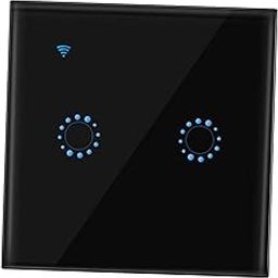 UJEAVETTE Luxury WiFi Wall Touch Home LED Light Smart Switch Remote Control 2 Gang-17