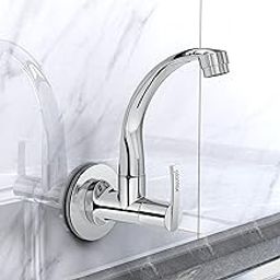 Plantex Pure Brass Kitchen Taps for Home Sink/Tap for Kitchen Basin with 360° Swivel Spout and Water Saving Aerator/Water Tap with Brass Wall Flange-7 Year Warranty (AQ-1410- Chrome)-18