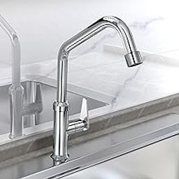 Plantex LEA-712 Pure Brass Kitchen Sink Tap with 360° Swivel Spout for Kitchen Tape with Water Saving Aerator with Teflon Tape-7 Year Warranty by Plantex (Chrome)-image-25