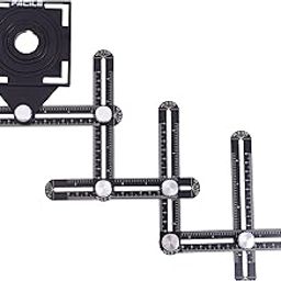 FACILE® 6‑Side Tile Hole Maker & Angle Template Tool | Aluminum Alloy Multi‑Angle Measuring & Finder-image-62