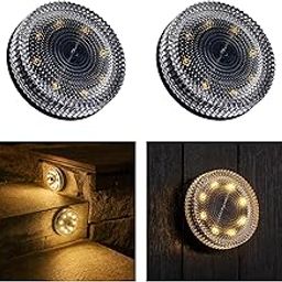 OPOIRA - Glass Style Solar Lights Modular Design Waterproof Outdoor Lights for Stairs, Patio, Garden, Pathway, Wall, Decorative Tabletop Lighting, White-image-10