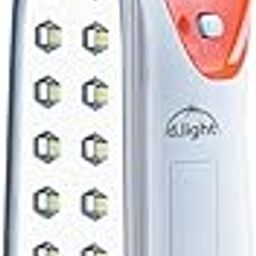 dlight Saathi Rechargeable LED Emergency Lights for Home | 2 Modes of Brightness, Convenient Portable Design, paired with Charging Cable, 2600mAH Battery, Orange & White Colour (Pack of 1)-13