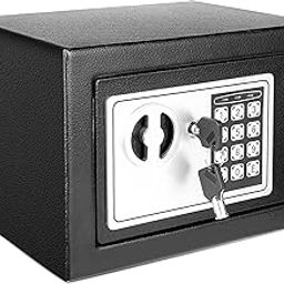 Heavy Metal Digital &Key Electronic Safe Locker/locker Box for Home and Office for Jewellery Money Valuables -(BLACK)-18
