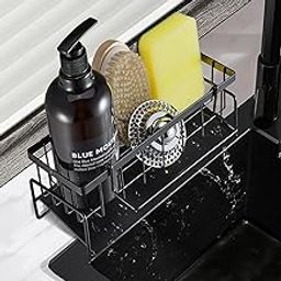 SONANI LIFESTYLE Sponge Holder for Kitchen Sink – Sink Caddy, Rustproof 304 Stainless Steel Kitchen Sink Organizer – Dish Soap & Brush Holding Rack – No-Drill Countertop Sink Organizer-image-30
