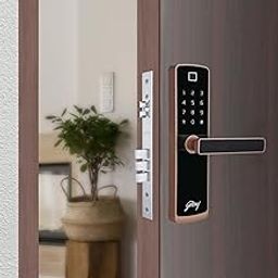 Godrej Smart Lock I Catus Connect I Digital Lock for Wooden Door | 5 in 1 Access I Fingerprint I RFID I PIN Access I Mechanical Key I 3 Strong Locking Dead Bolts I Rose Gold I 3 Years Warranty-8