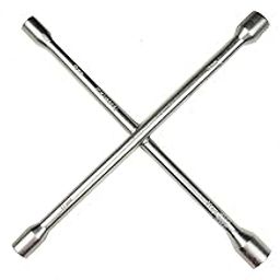 DeNeers CW7981 Four way wheel spanner (four different socket sizes 17mm,18mm,19mm,21mm), Multifunctional tool for looseing and tightening wheel nuts on various vehicles, Industrial, Home, DIY use-image-32