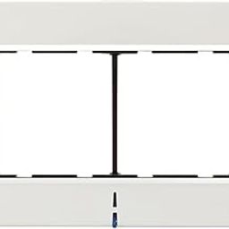CONA 10708 Status Axis Horizontal 8 Modular Plate with Blue LED Indicator, Snow White - Single|8 Module Switch Plates|Cover Plate|8M Polycarbonate Switch Frame-17