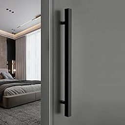 LAPO 24 inch Stainless Steel Square Door Handle for Main Door, Wooden & Glass Door Pull Push Handle, Main Door Handle (Hole to Hole Size 455 mm,Pack of 1) Black Finish | 3 Years Warranty-image-60