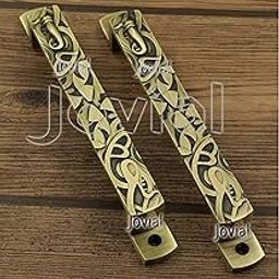 Jovial 124 Main Door Handle/Pull Handle/Handle Set (7 Inch, Finish: Antique Brass, Material : Zink Alloy, 2 Pc)-23