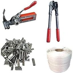 Oliyo Falcon Heavy-Duty Strapping Packing Tool Kit for Carton/Box Packing (Ratchet Tensioner, 4JAW Crimper SEALER, 1 Kg 12 mm Strapping Roll and 1 Kg Clip)-picture-0