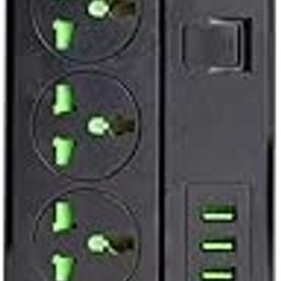 Raptas (𝟓 𝐘𝐞𝐚𝐫 𝐖𝐚𝐫𝐫𝐚𝐧𝐭𝐲) Heavy-Duty 3000W Extension Power Strip – 4 Universal Outlets, Fast USB & Type-C PD Charging, 13A Cord with 4-Pin Surge Protection for Safe Home & Office Power-14