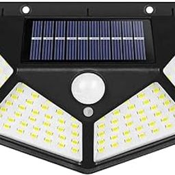 ASGTRADE 100 LED Solar Motion Sensor Light, 3 Modes, IP65 Waterproof, Wide Angle, Outdoor Wall Mount, Antique Look, Long Battery Life-5