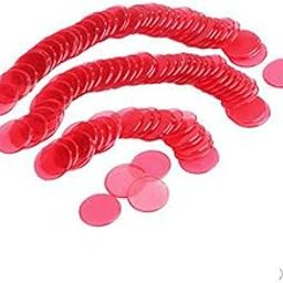 ATORSE Toy 2X 100pcs 1 1/4 inch Clear Red Plastic Bingo Chips Party Games Toys Props-Toys & Hobbies-Games-Board & Traditional Games-Contemporary Manufacture-image-91