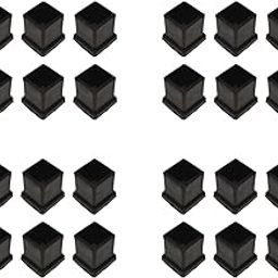 DEEPOOS Floor Protector Square Rubber Cap/Bush/Shoes for Furniture Foot Chair Table (Size - 20mm x 20mm / 3/4" x 3/4" INCH) Pack of 24-image-13