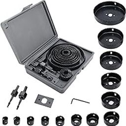 8MILELAKE 17PC Hole Steel Saw Kit Metal Circle Cutter Round Drill Bits Wood Alloy Downlights 19-127mm-image-56