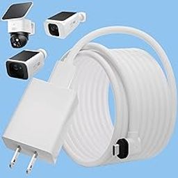 25FT Power Extension Cable for eufy SoloCam S220/SoloCam S340/eufyCam S300 (eufyCam 3C),Power Adapter and Weather Resistant Extension Type C Cable Continuously Charging Your Security Cameras (White)-image-3