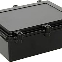 BUD Industries ANS-3819-B Aluminum NEMA Die Cast Box with EMI/RFI Shielding, 7-55/64 Length x 5-29/32 Width x 2-15/16 Depth, Smooth Black Finish-picture-11