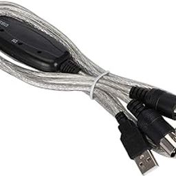 MIDI Cord, USB 16 Channels MIDI Cable Converter Easy Conversion for Music Keyboard-16
