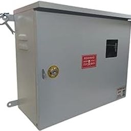 UECO Safe Meter Box – Heavy-Duty Weatherproof Metal Enclosure with Ply Base & Lock | Solar Installations/Meter/EV Charging/CCTV Power Box/ | 18"x15"x7.5" | Wall Mount (SINGLE WINDOW)-image-23