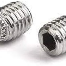 8mm x 10 mm (1 cm) length stainless steel socket set grub screws kurled cup point screws - 25 Nos-16
