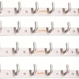 Pure Stainless Steel 6 PIN Wall Door Hook- Cloth Hanger (SSL) - Pack of 4 PC-98